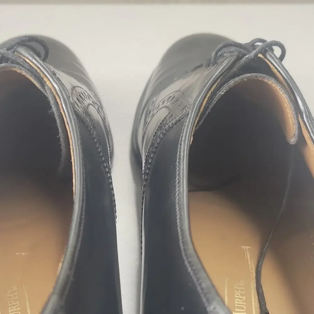 Johnston & Murphy Limited Black Leather Brogue Lace-Up Oxford Dress Shoes 10 D